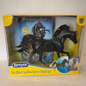 NIOB Breyer Black Stallion Collectible Horse & Book Set - Black